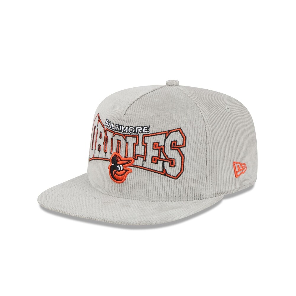 New Era Baltimore Orioles Gray Cord Golfer Hat - One Size